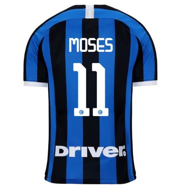 Camiseta Inter Milan NO.11 Moses Primera equipación 2019-2020 Azul